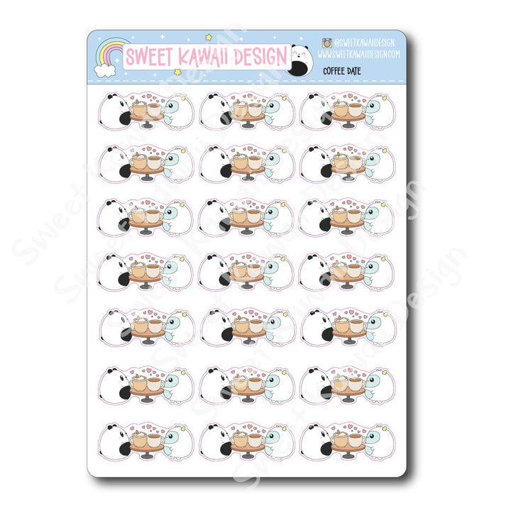 Kawaii Coffee Date Stickers