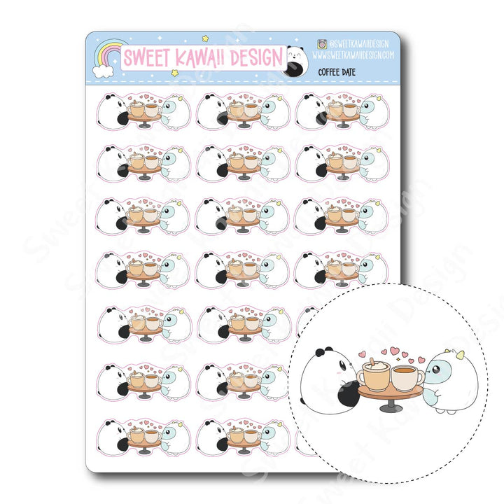Kawaii Coffee Date Stickers