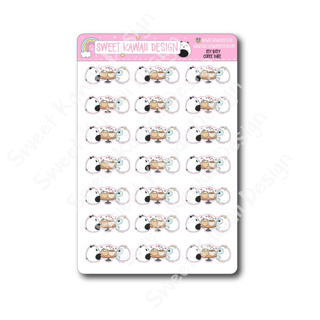 Kawaii Coffee Date Stickers
