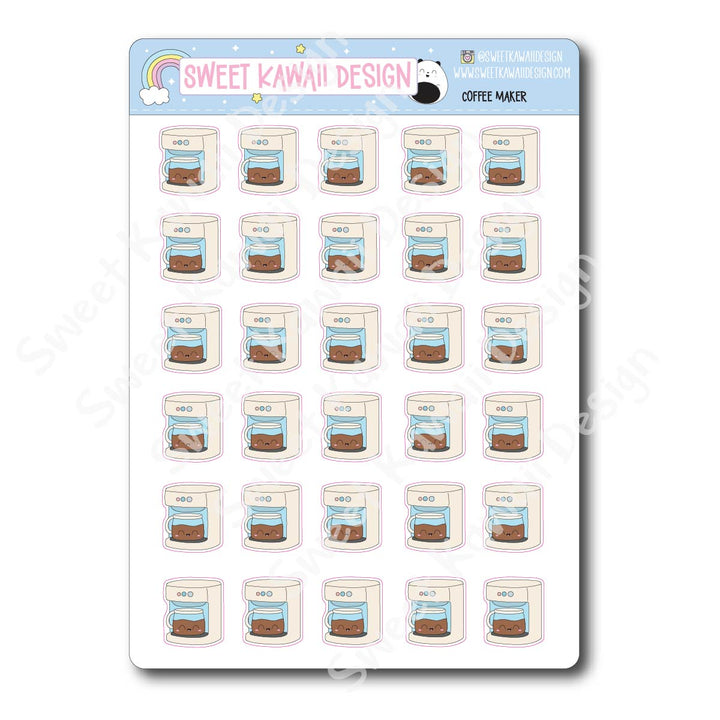 Kawaii Coffee Maker Stickers