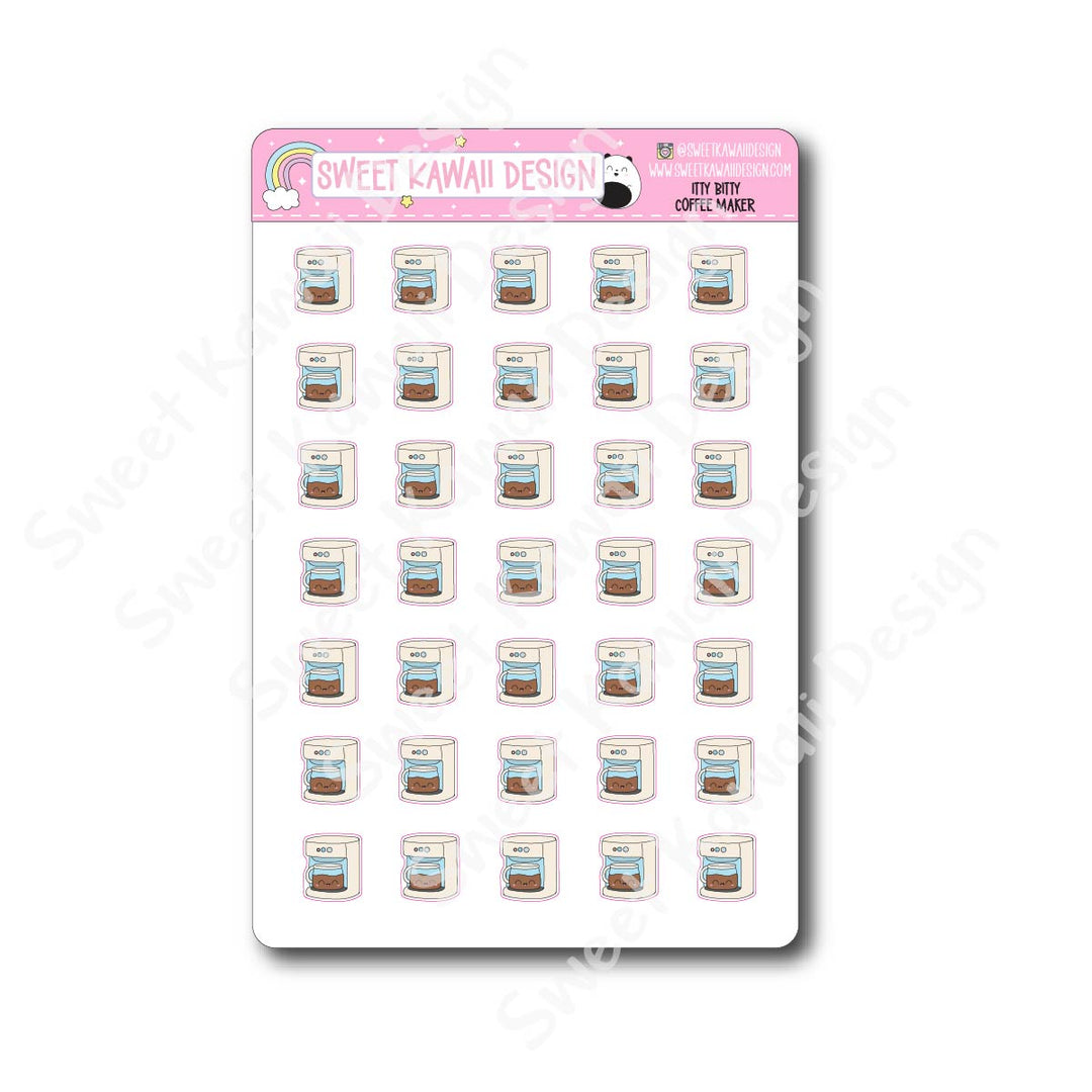 Kawaii Coffee Maker Stickers