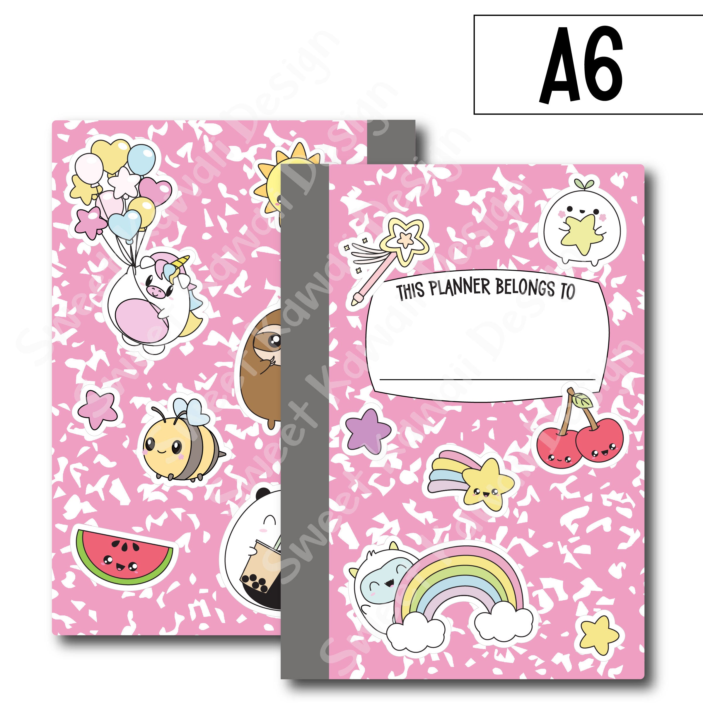 6 X Girl With Pink Bow Stickers. Cute Stickers. Fashion. Snail Mail  Hobonichi Midori Planner Journal Decorations. Ephemera. 