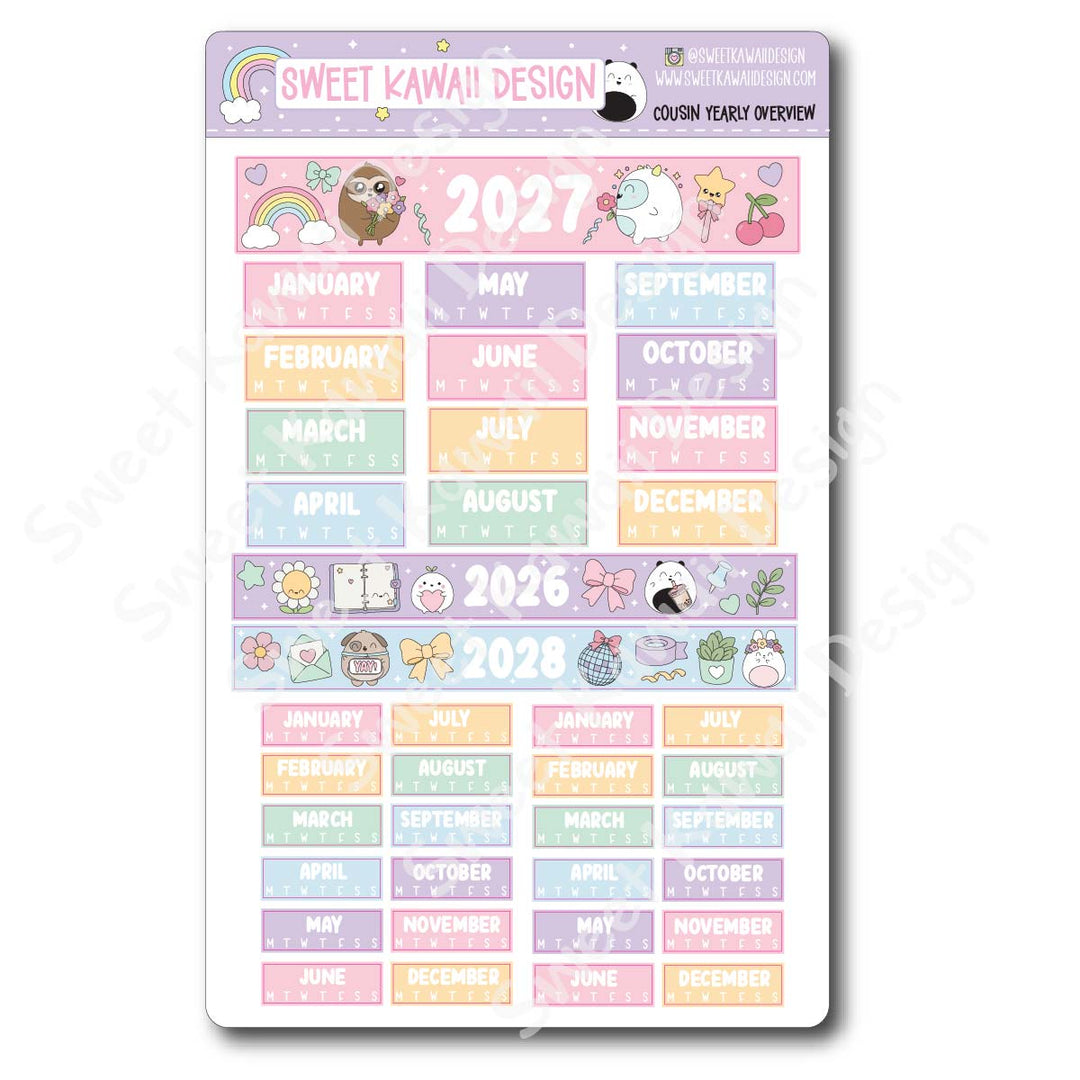 Hobonichi Cousin Yearly Overview 2027