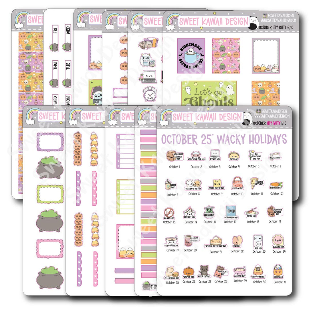 ITTY BITTY October 2025 Planner Bundle
