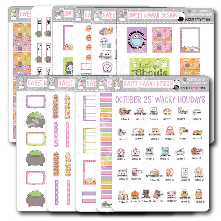ITTY BITTY October 2025 Planner Bundle