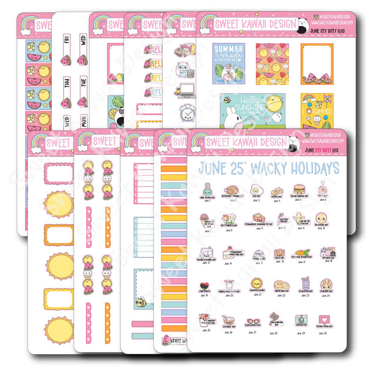 ITTY BITTY June 2025 Planner Bundle