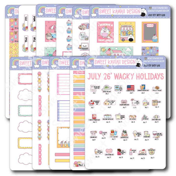 ITTY BITTY July 2026 Planner Bundle