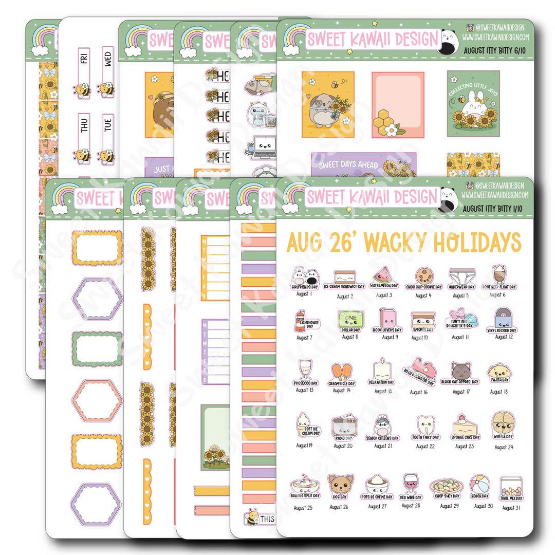 ITTY BITTY August 2026 Planner Bundle