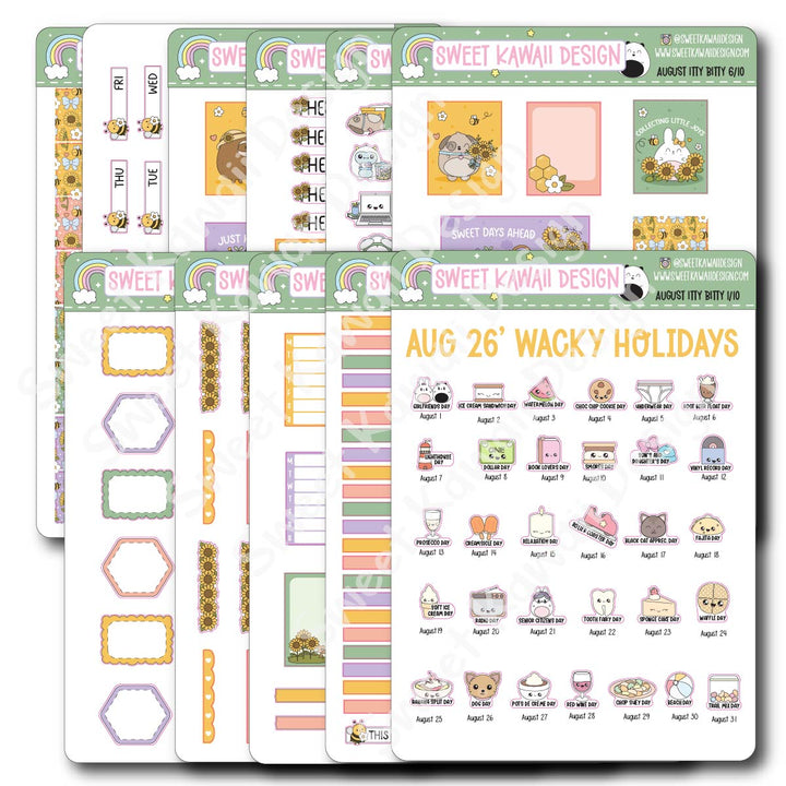 ITTY BITTY August 2026 Planner Bundle
