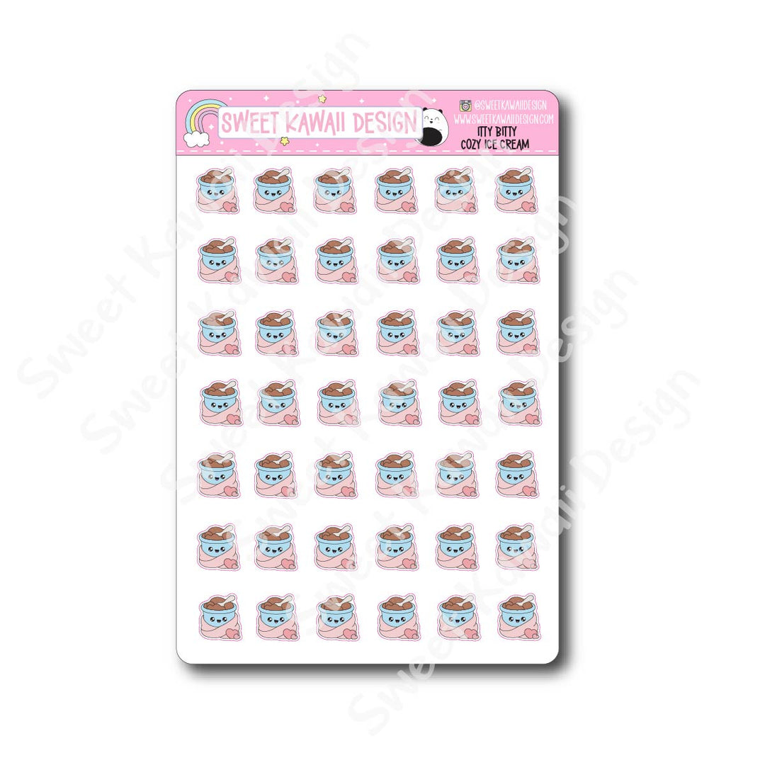 Kawaii Cozy Ice Cream Stickers