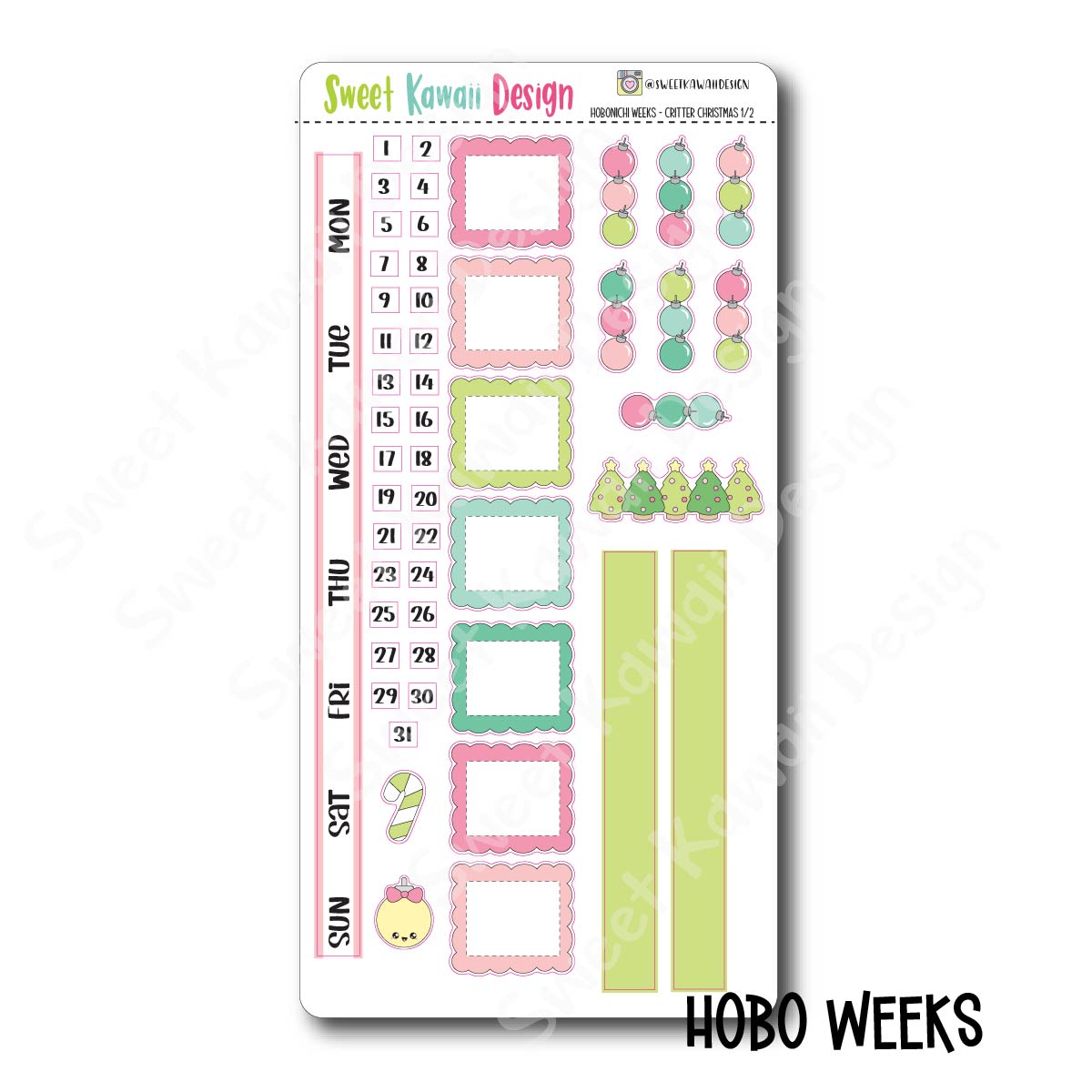 Weekly Kit  - Critter Christmas - SIZE OPTIONS AVAILABLE