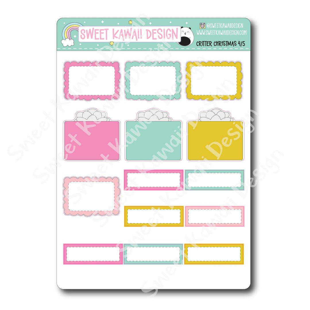 Weekly Kit - Critter Christmas - SIZE OPTIONS AVAILABLE