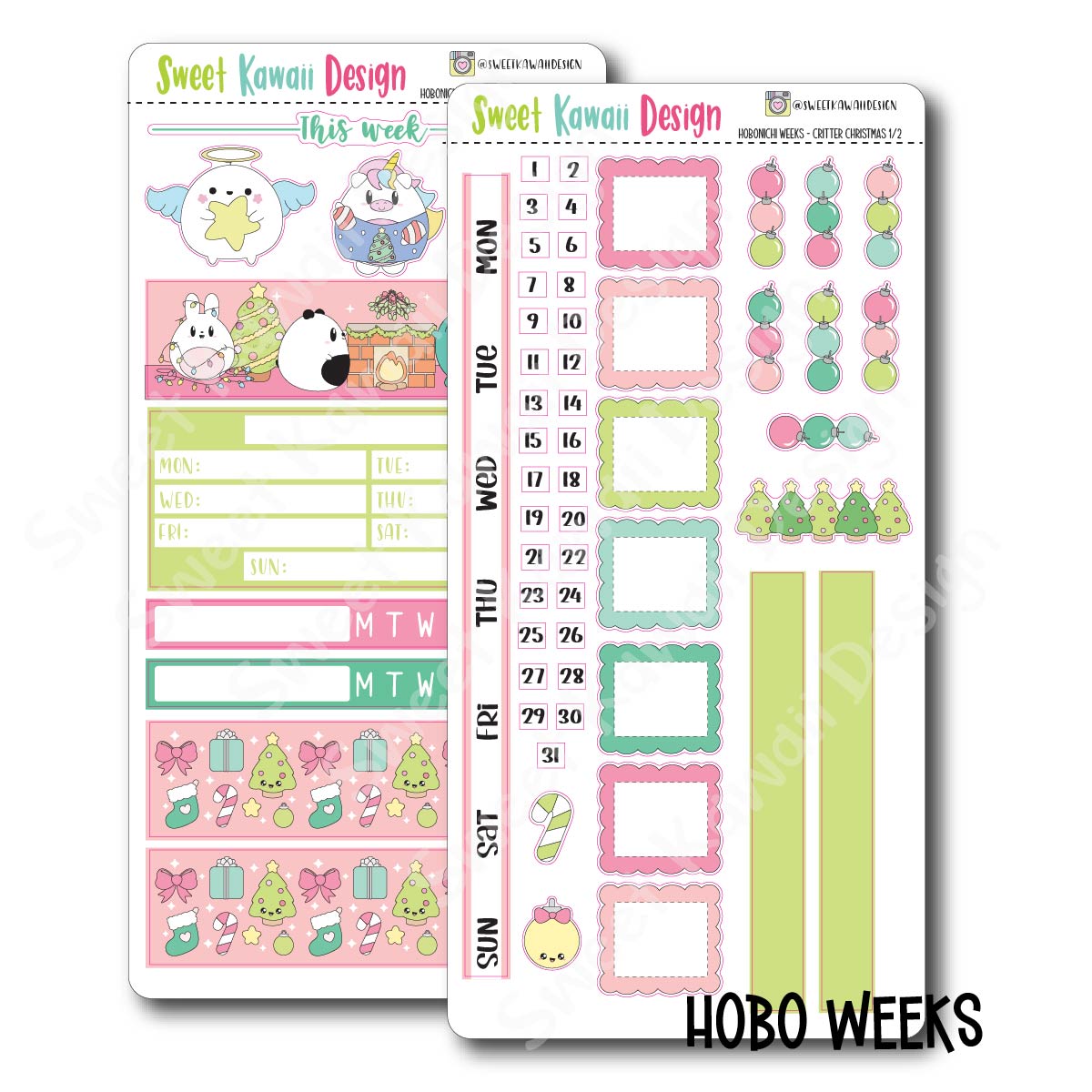 Weekly Kit  - Critter Christmas - SIZE OPTIONS AVAILABLE