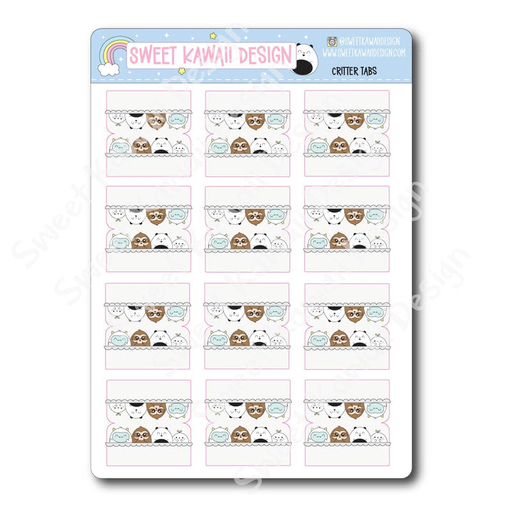 Kawaii Critter Tabs