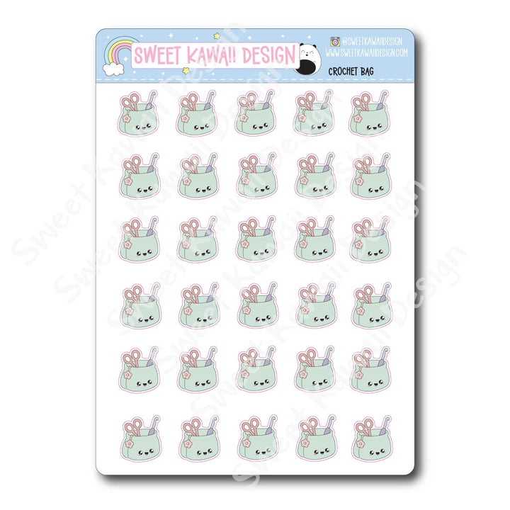 Kawaii Crochet Bag Stickers