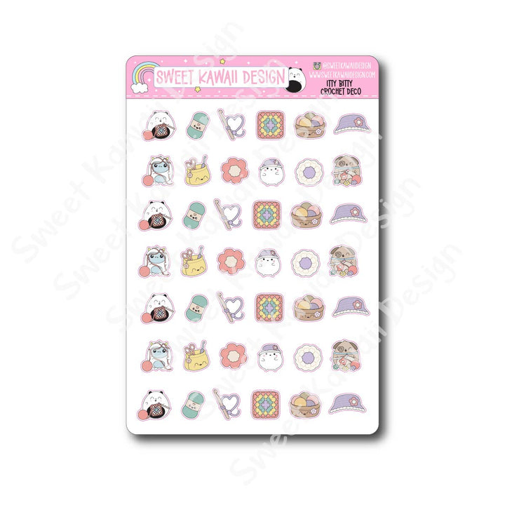 Kawaii Crochet Deco Stickers