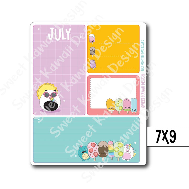 Kawaii Monthly Dashboard - July - Sizes Available