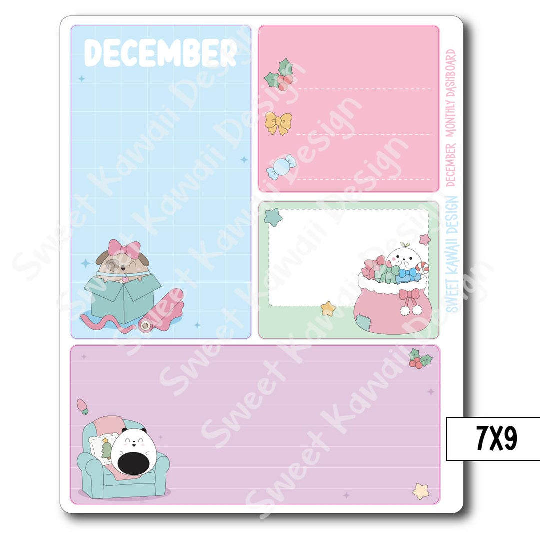 Kawaii Monthly Dashboard - December - Sizes Available