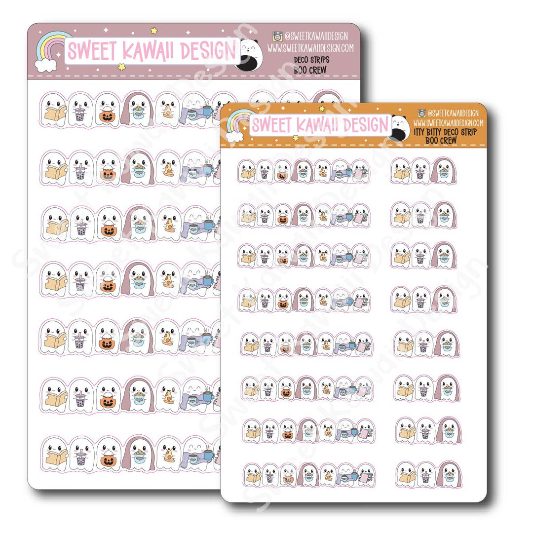 Kawaii Deco Strip Stickers (washi strip/border) - Boo Crew