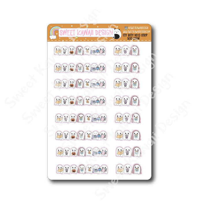 Kawaii Deco Strip Stickers (washi strip/border) - Boo Crew