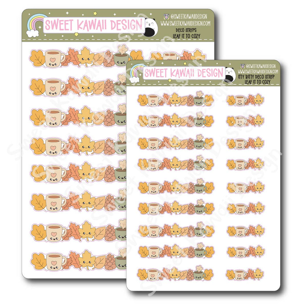 Kawaii Deco Strip Stickers (washi strip/border) - Leaf it to Cozy