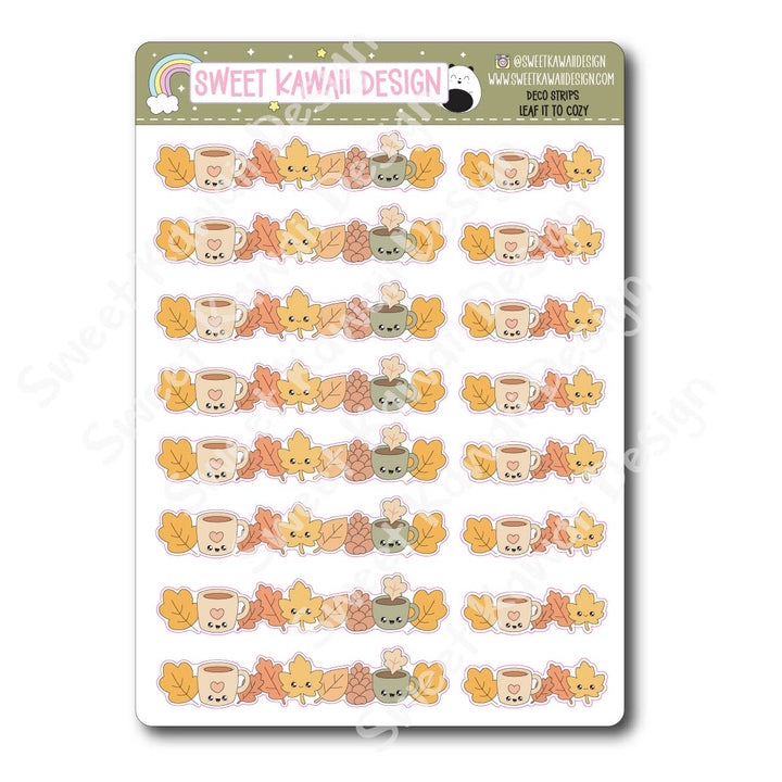 Kawaii Deco Strip Stickers (washi strip/border) - Leaf it to Cozy