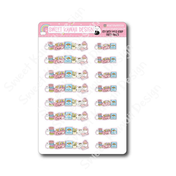 Kawaii Deco Strip Stickers (washi strip/border) - Fresh Pages