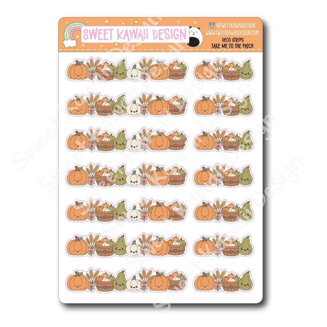 Kawaii Deco Strip Stickers (washi strip/border) - Take Me To The Patch