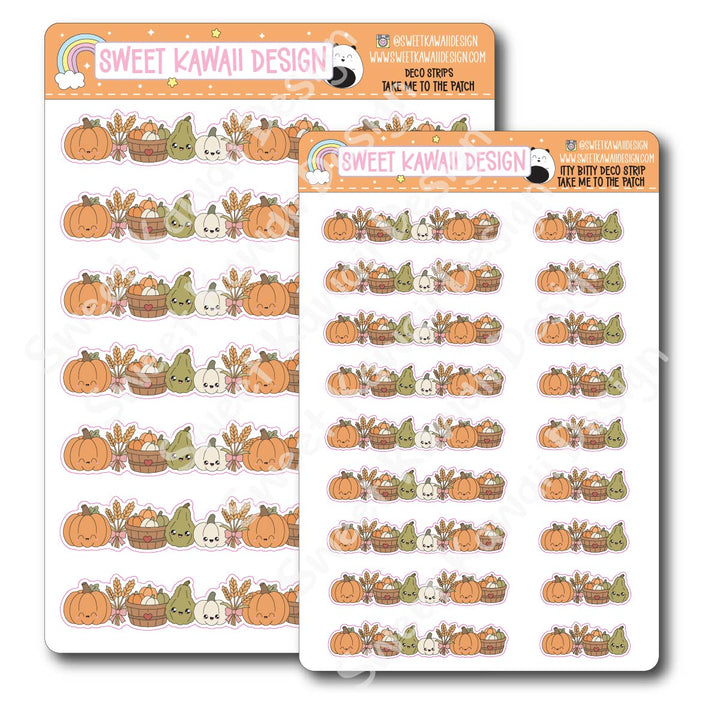 Kawaii Deco Strip Stickers (washi strip/border) - Take Me To The Patch