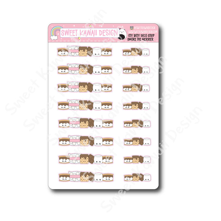Kawaii Deco Strip Stickers (washi strip/border) - S'more the Merrier