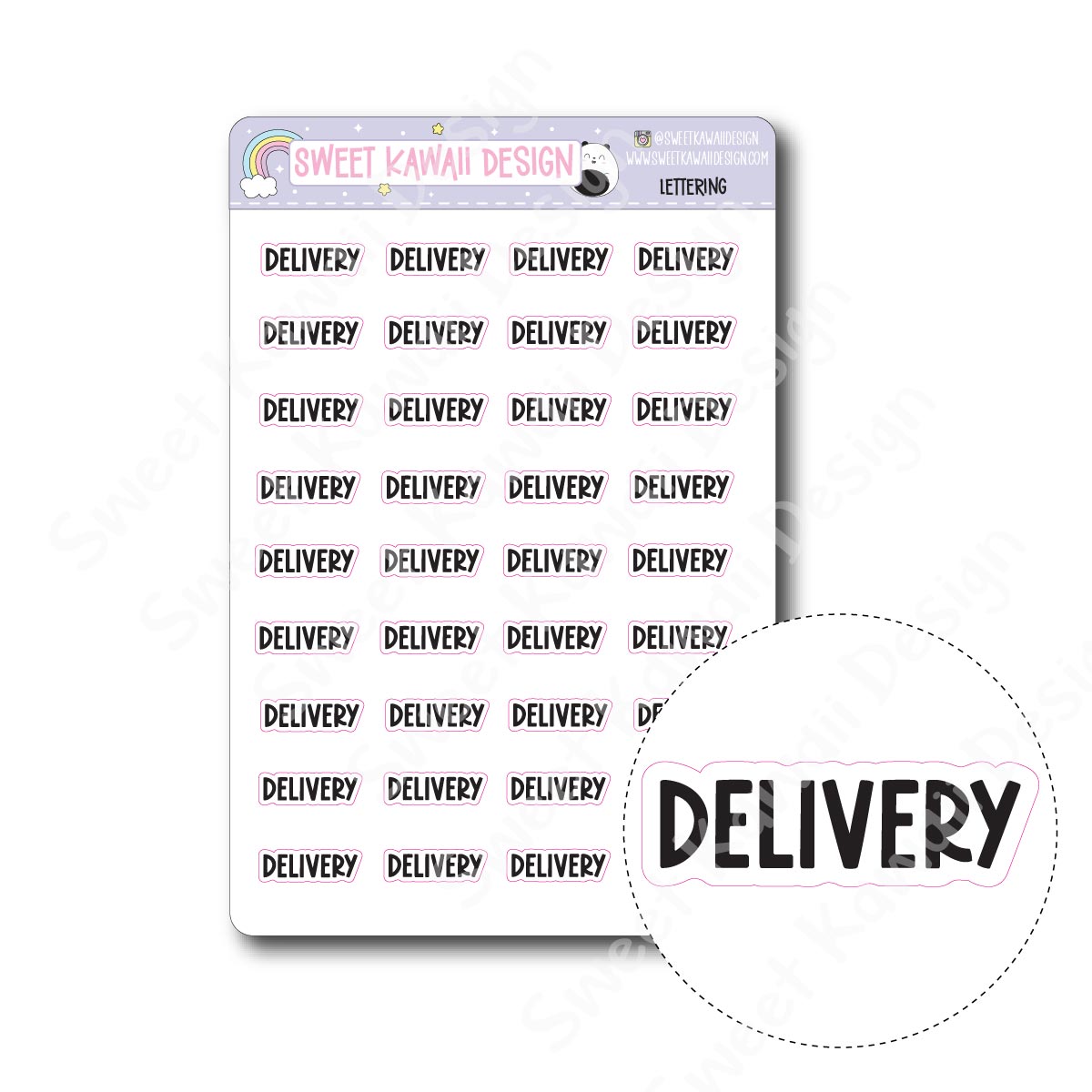 Lettering - Delivery – Sweet Kawaii Design