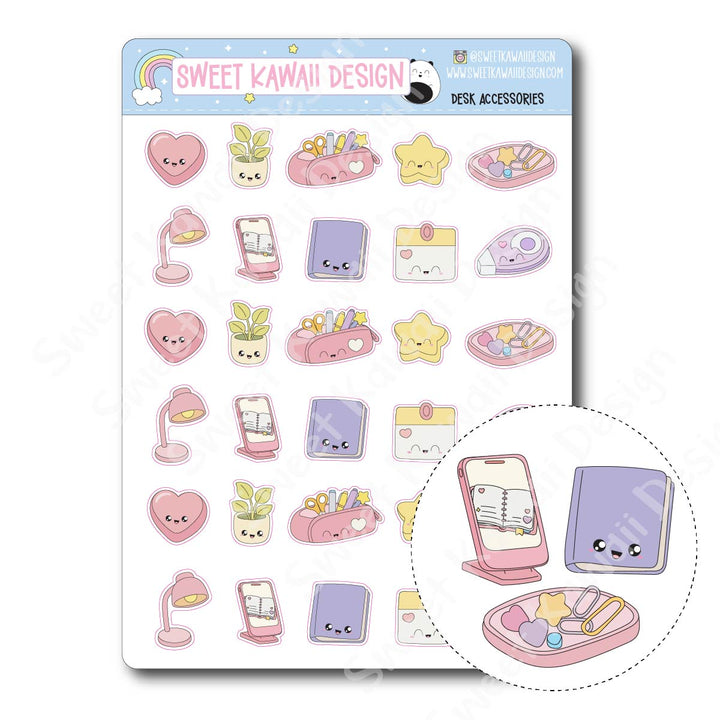 Kawaii Desk Accessories Stickers