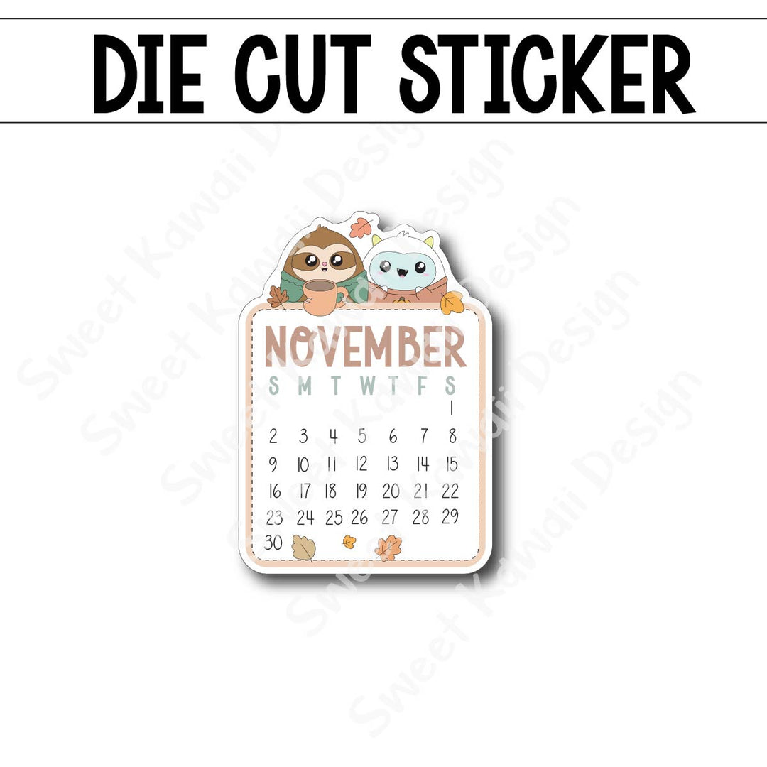 November 2025 Monthly Die Cut Sticker