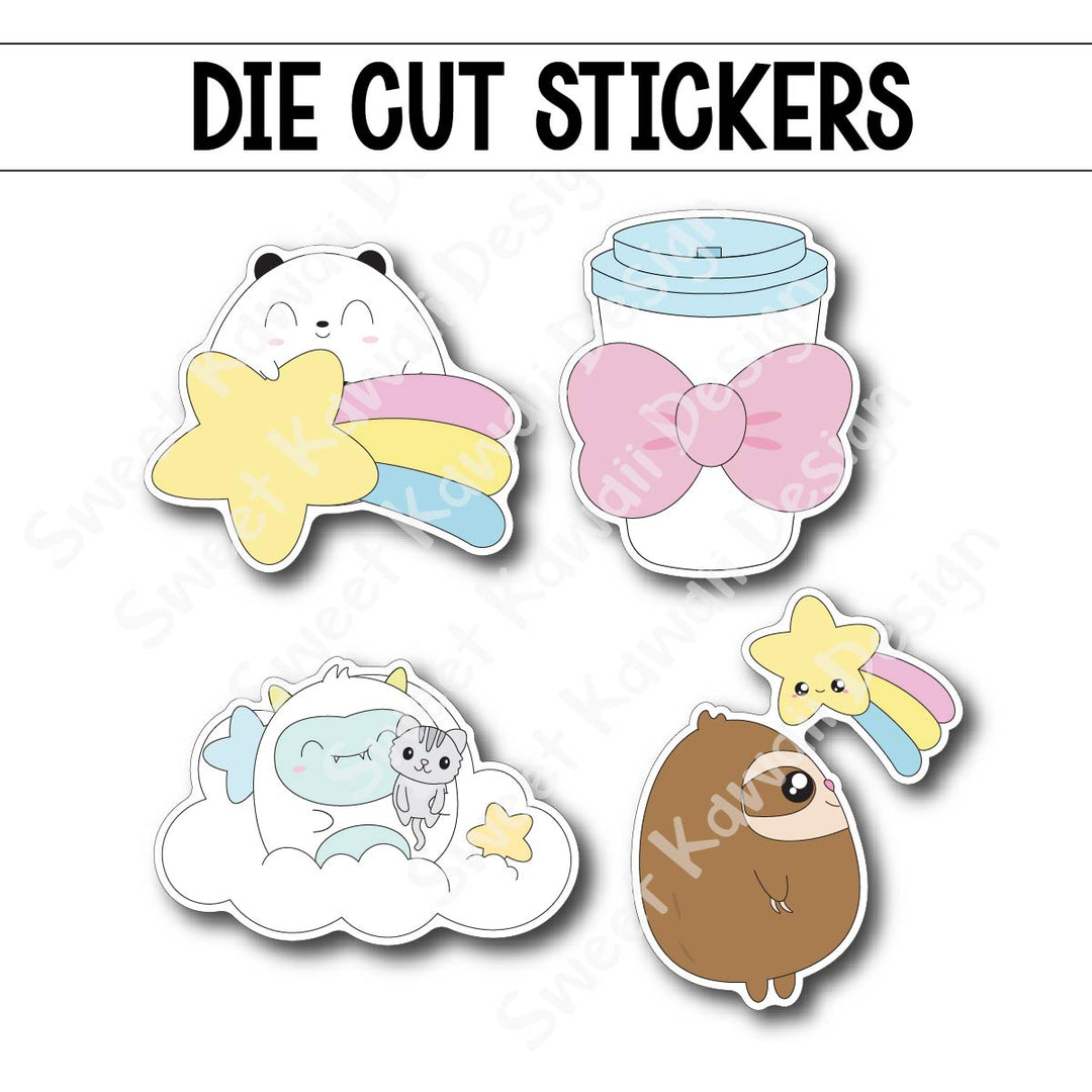 Chance Sticker Cute Kawaii Cloudy With A Chance Diecut Sticker Set – Sweet Kawaii Design