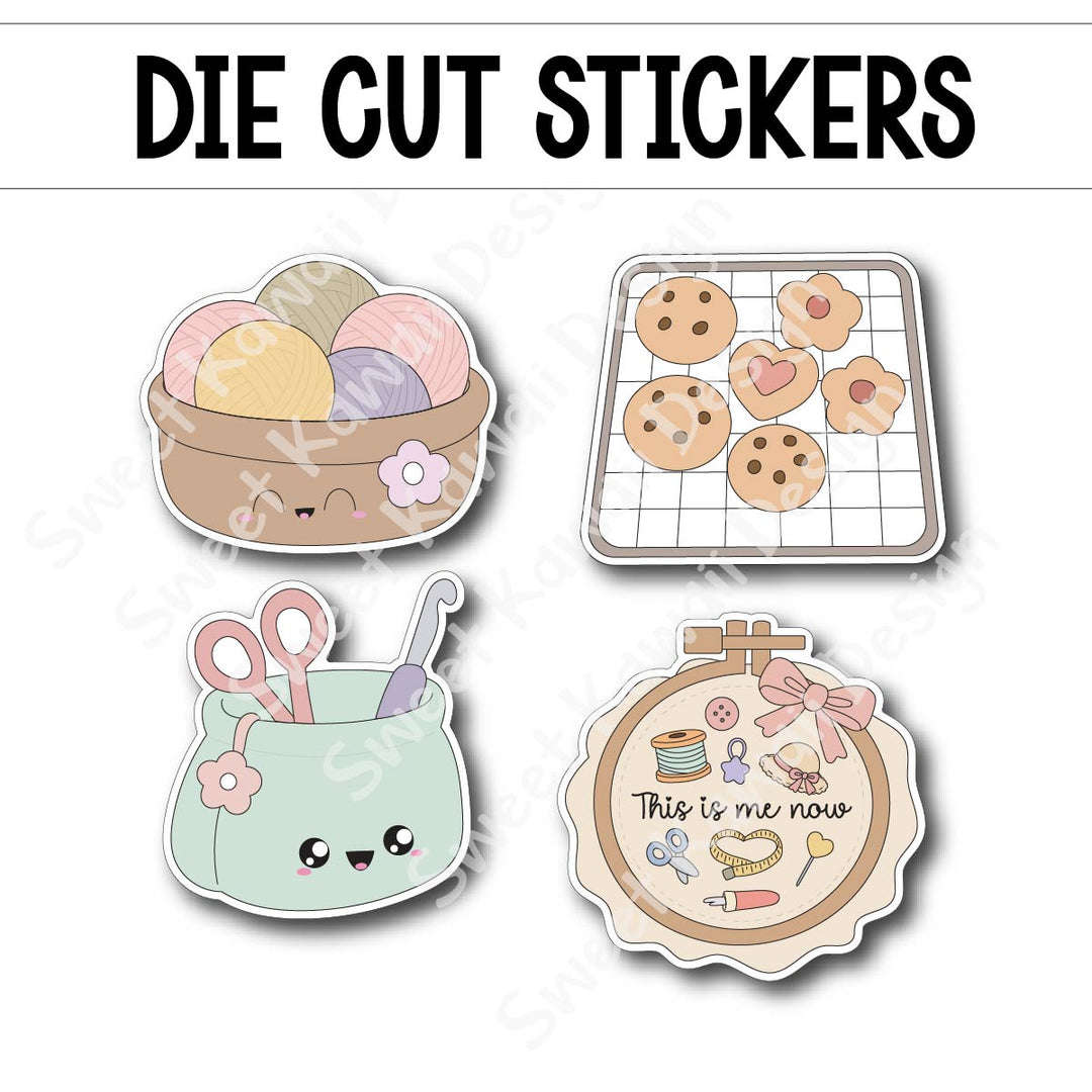 Kawaii Grandma Era Diecut Sticker Set