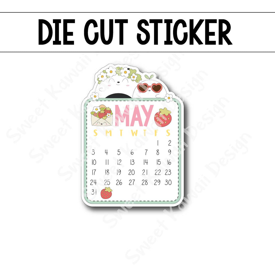 May 2026 Monthly Die Cut Sticker
