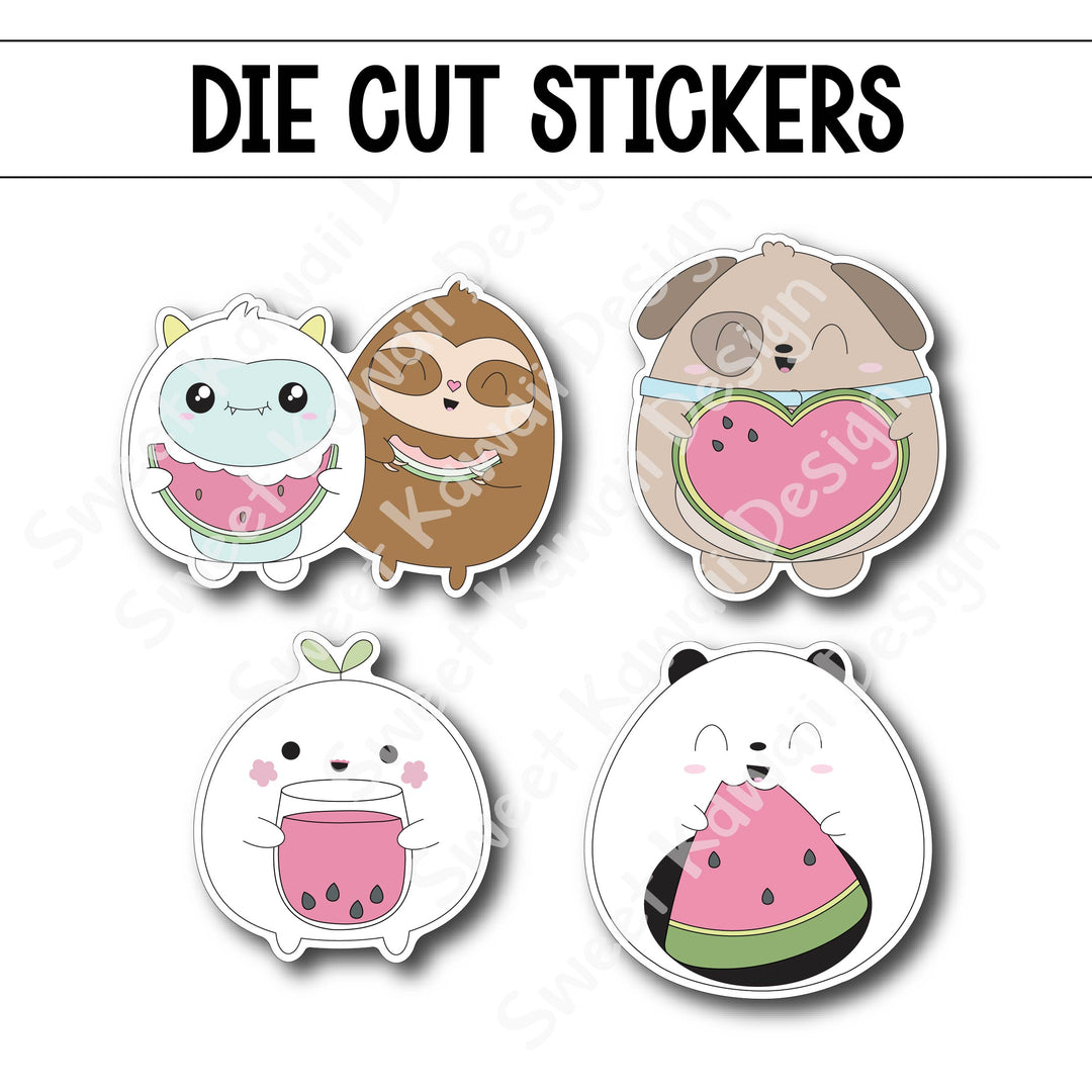 Kawaii Nice Melons Diecut Sticker Set