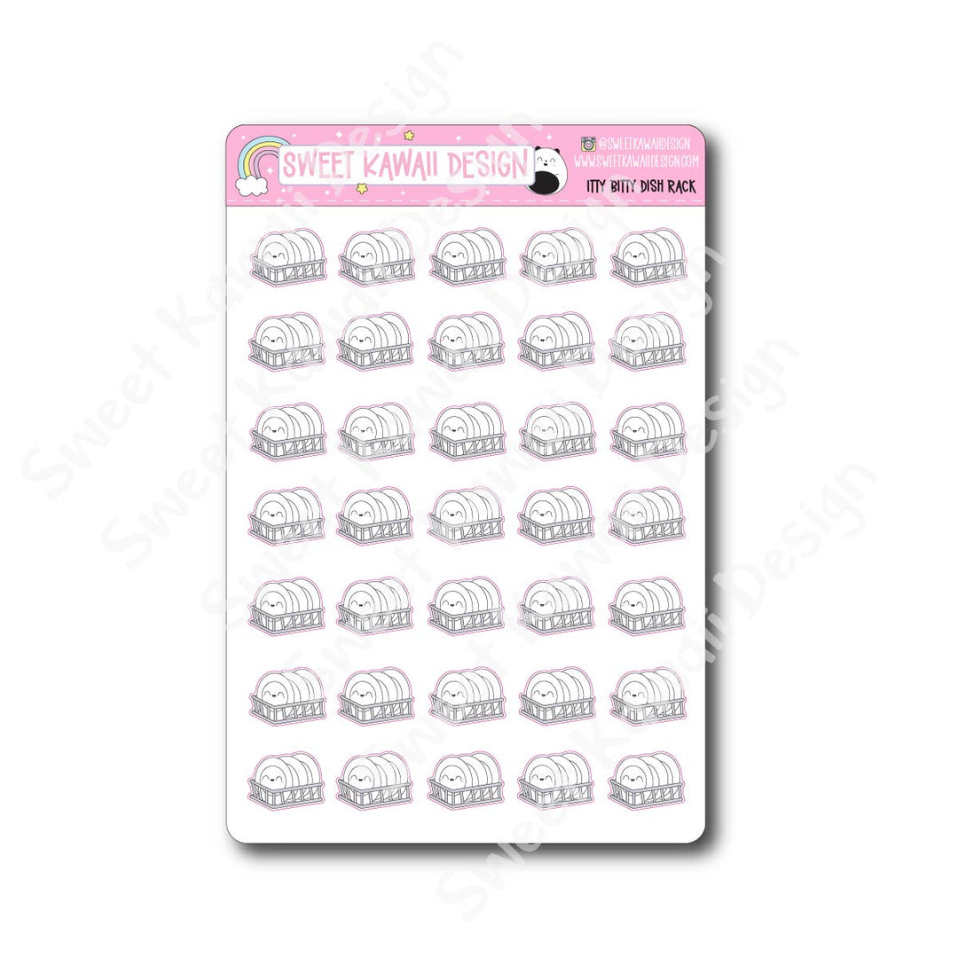 Kawaii Dish Rack Stickers