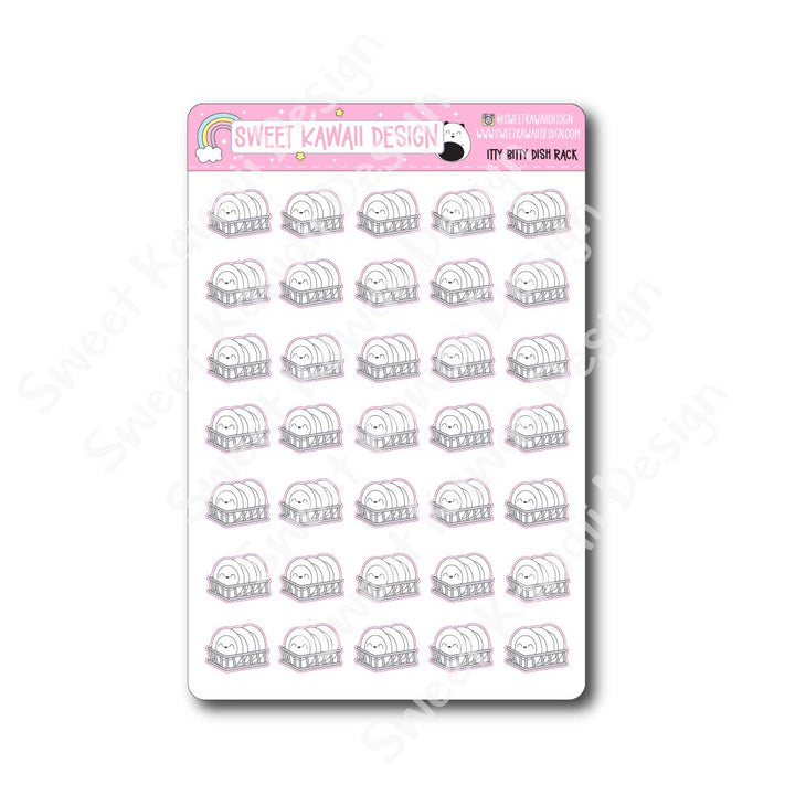 Kawaii Dish Rack Stickers
