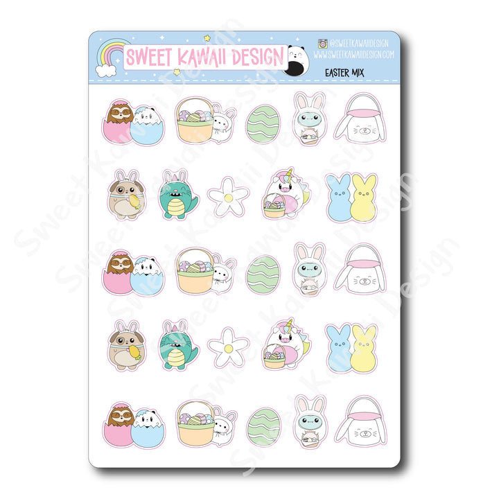 Kawaii Easter Mix Stickers