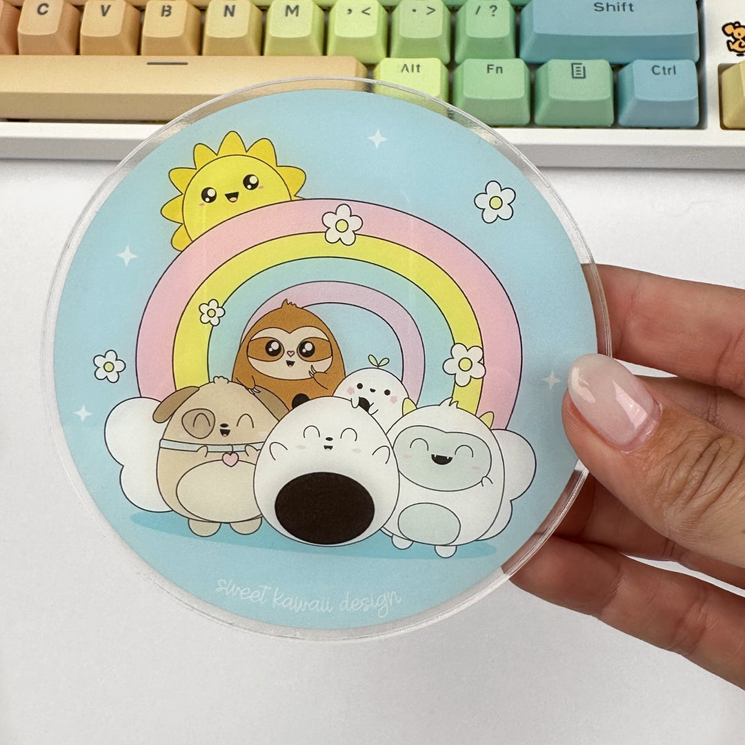 SKD Acrylic Drink Coaster - Happy Day Critters