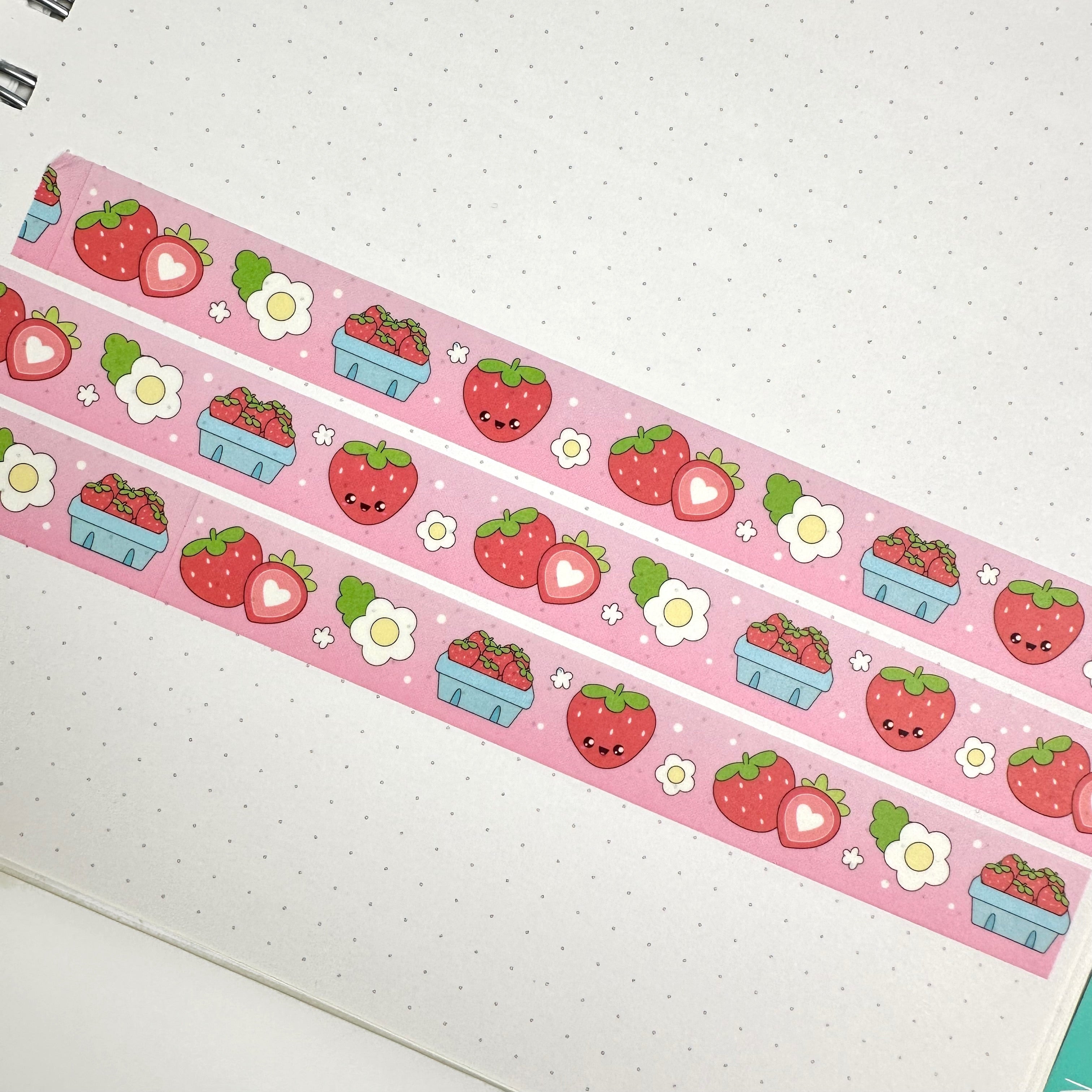 Kawaii Strawberry Delight Washi Tape 15mm x 10m