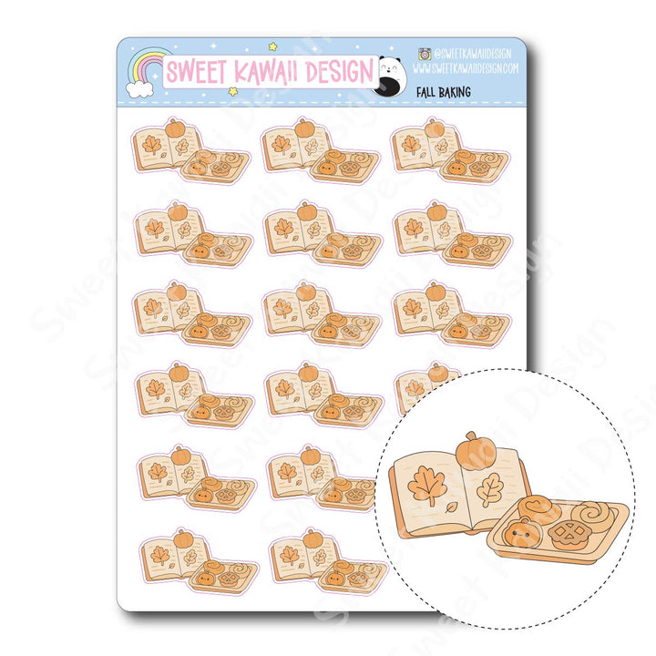 Kawaii Fall Baking Stickers