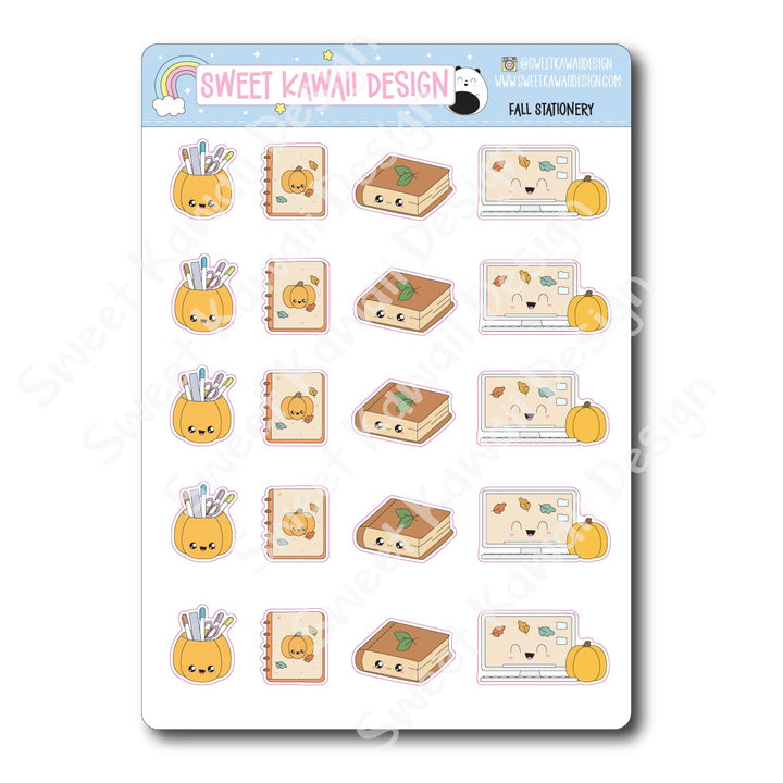 Kawaii Fall Stationery Stickers