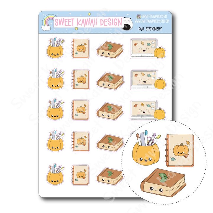 Kawaii Fall Stationery Stickers