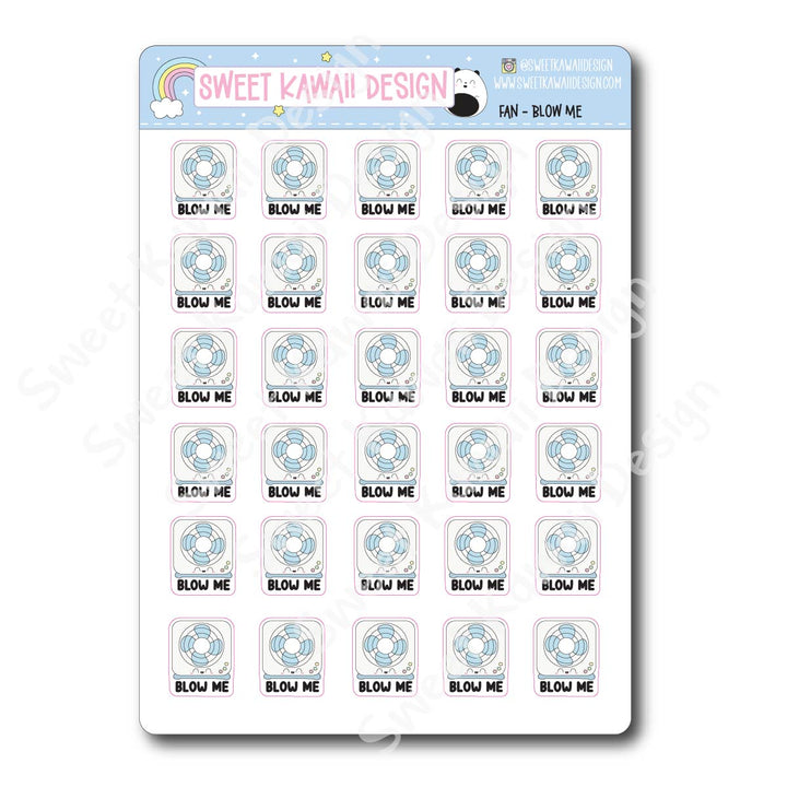 Kawaii Fan Blow Me Stickers