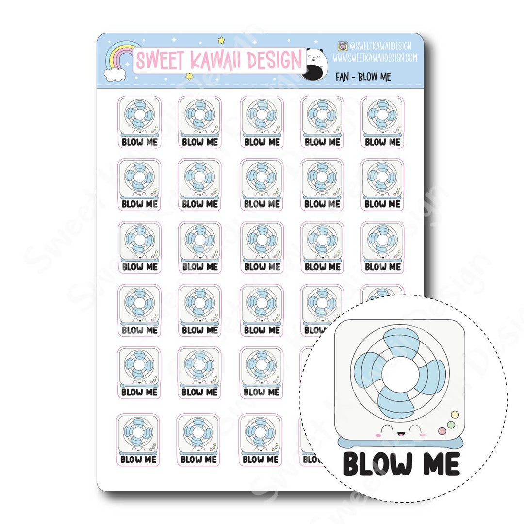 Kawaii Fan Blow Me Stickers