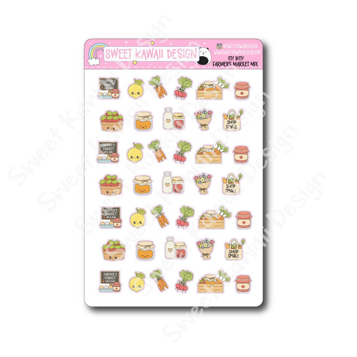 Kawaii Farmer's Market Stickers - Mix