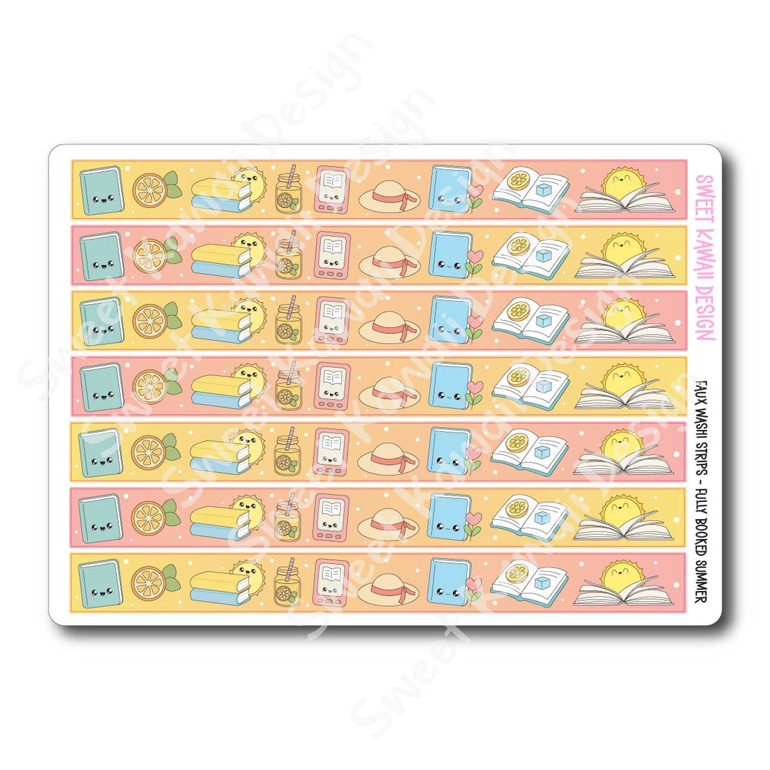 Kawaii Faux Washi Strips - Fully Booked Summer