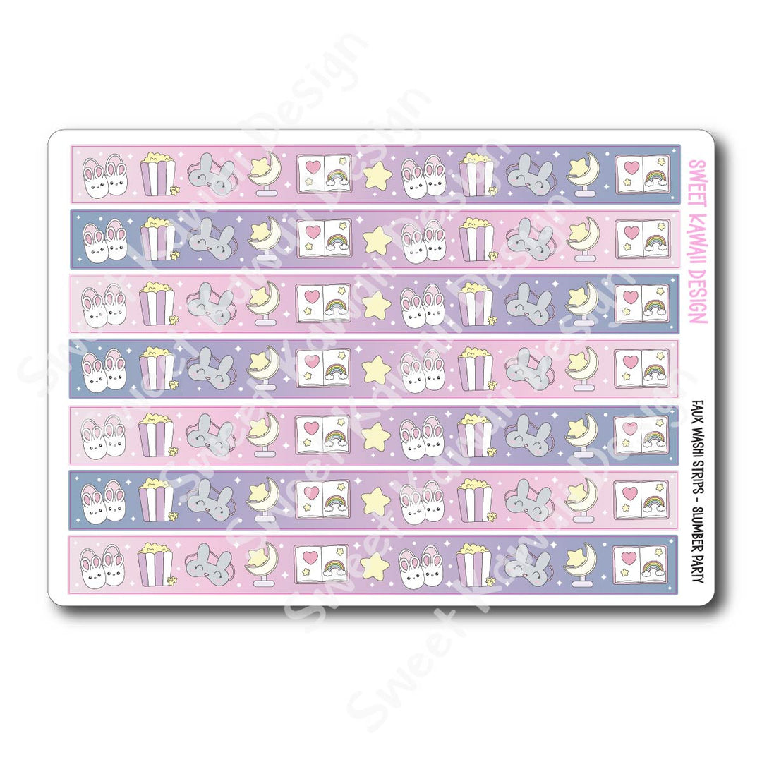 Kawaii Faux Washi Strips - Slumber Party